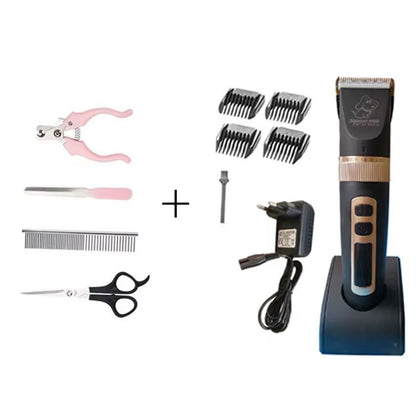Baorun P2 Professional Rechargeable Electric Hair Clipper for Dogs and Cats with LCD Screen