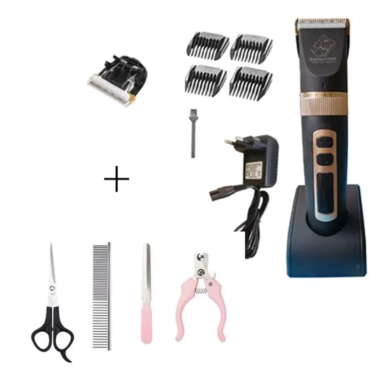 Baorun P2 Professional Rechargeable Electric Hair Clipper for Dogs and Cats with LCD Screen