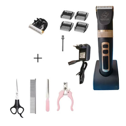 Baorun P2 Professional Rechargeable Electric Hair Clipper for Dogs and Cats with LCD Screen