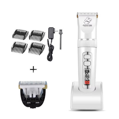 Baorun P2 Professional Rechargeable Electric Hair Clipper for Dogs and Cats with LCD Screen