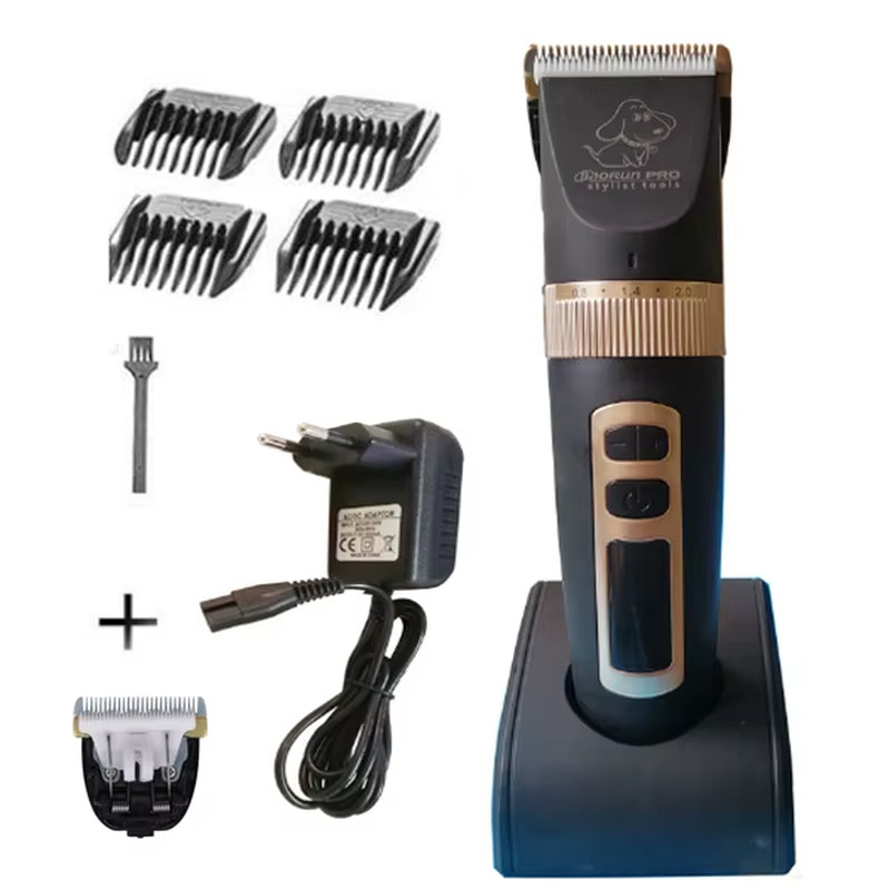 Baorun P2 Professional Rechargeable Electric Hair Clipper for Dogs and Cats with LCD Screen