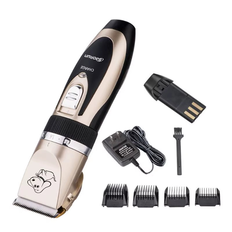 Baorun P2 Professional Rechargeable Electric Hair Clipper for Dogs and Cats with LCD Screen
